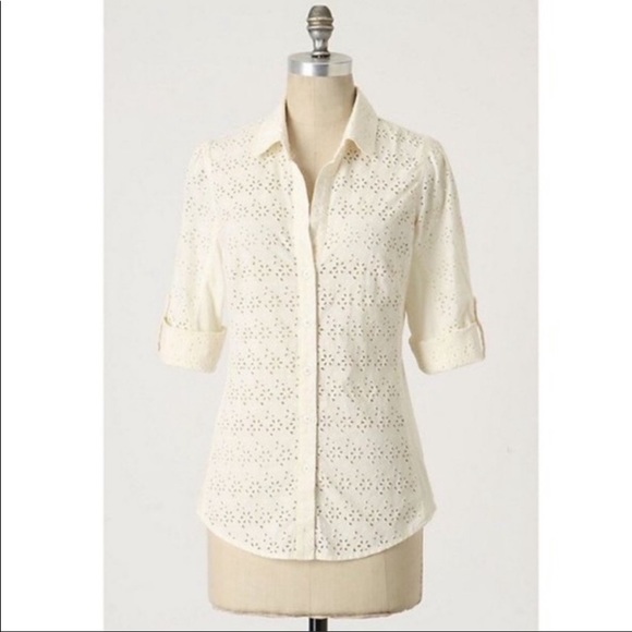 Anthropologie NWT Fei Marrow Eyelet Blouse - Picture 2 of 7
